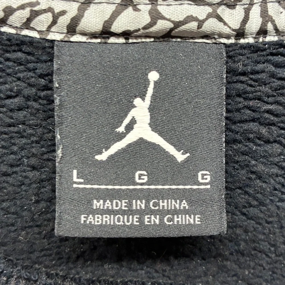 Nike Jordan Flight Sweatshirt Mens L Black Jumpman Graphic Fleece Streetwear